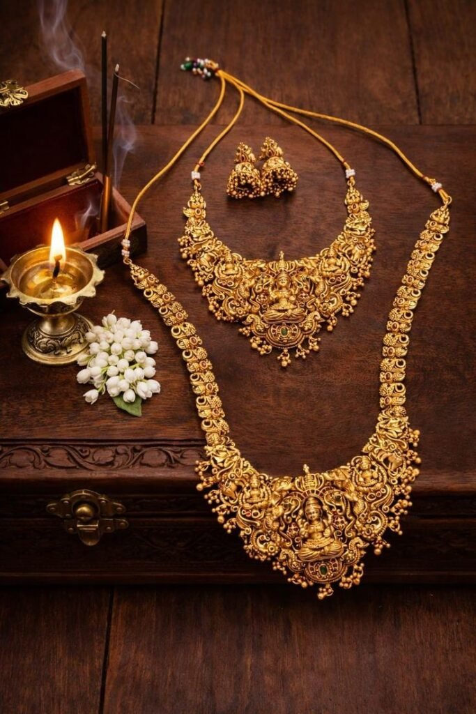 divine lakshmi temple jewellery set adorn yourself…